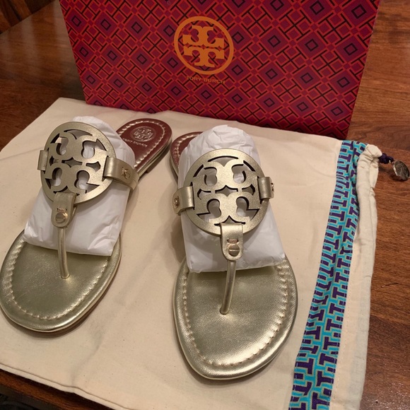 gold miller sandals